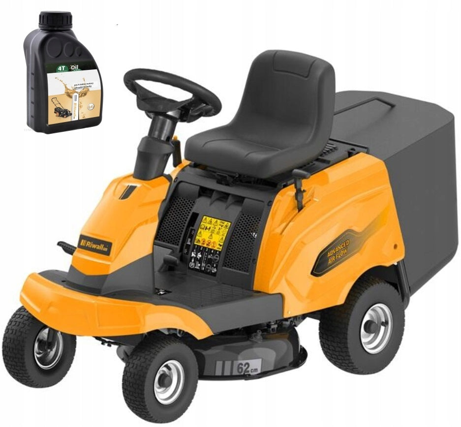 Garden tractor petrol mower Riwall R 62TRD for grass basket manual