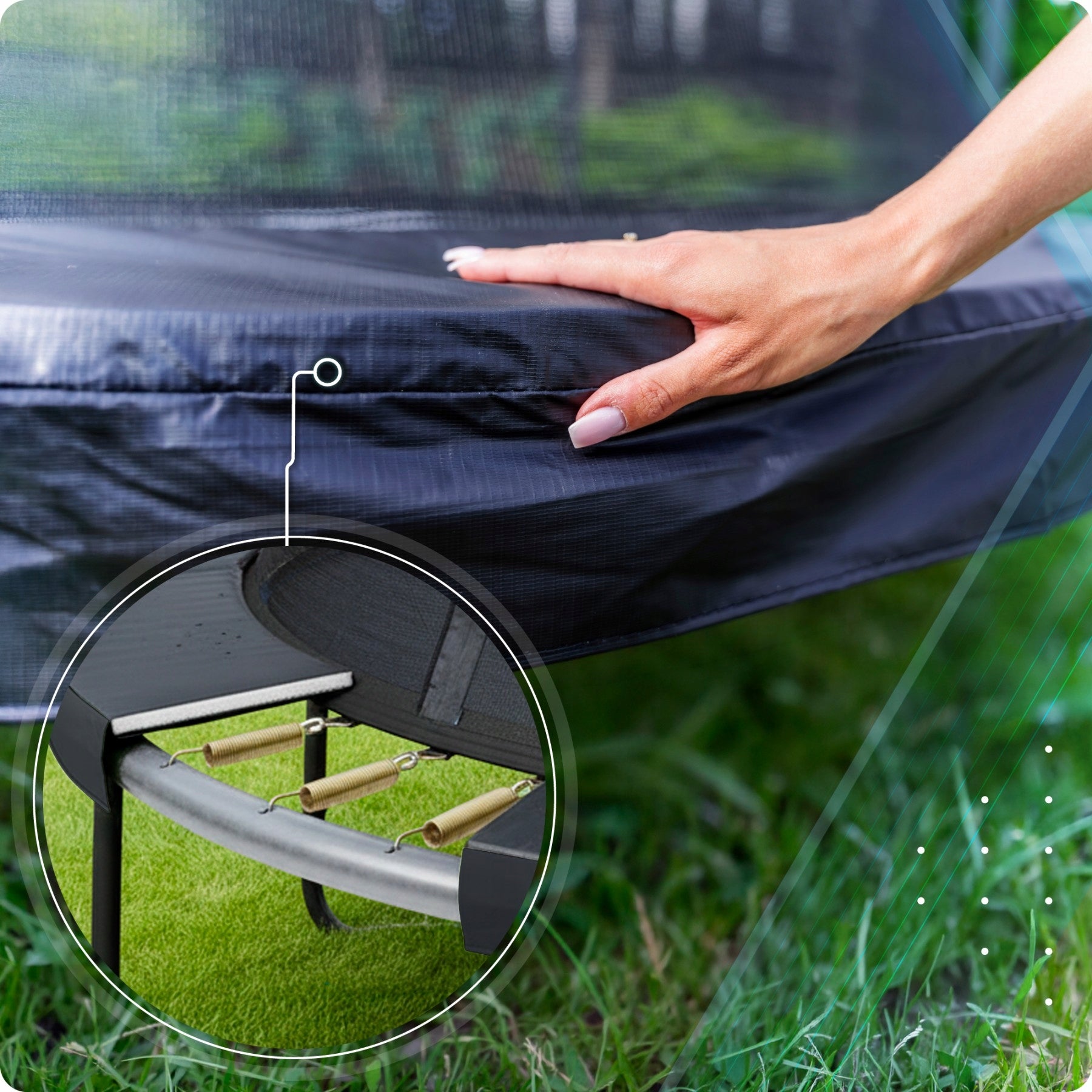 Garden trampoline 10ft 305CM professional for children Thunder Number of springs/ropes 54