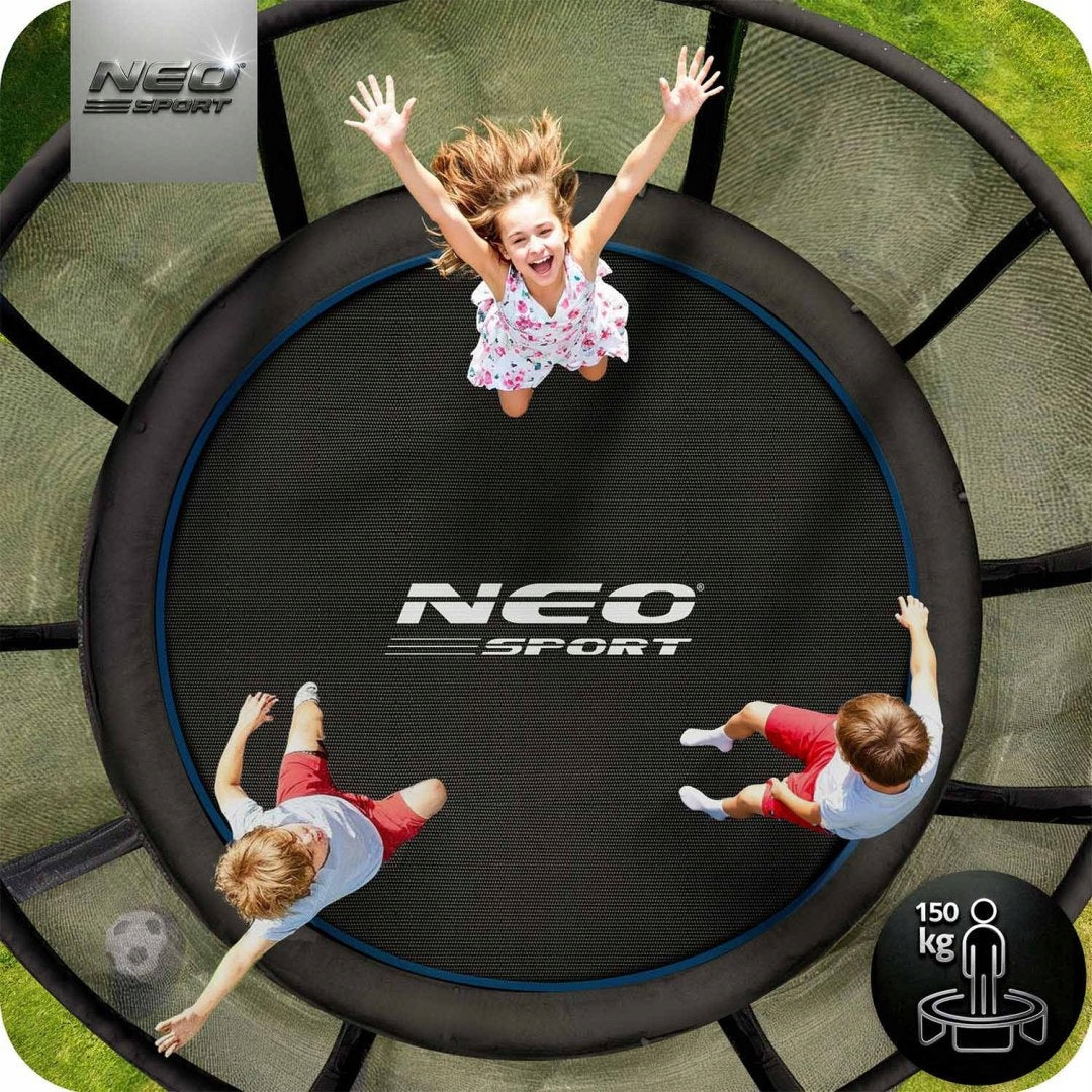 Garden trampoline 13ft/404cm with outdoor net and ladder Neo-Sport Brand Neo-sport