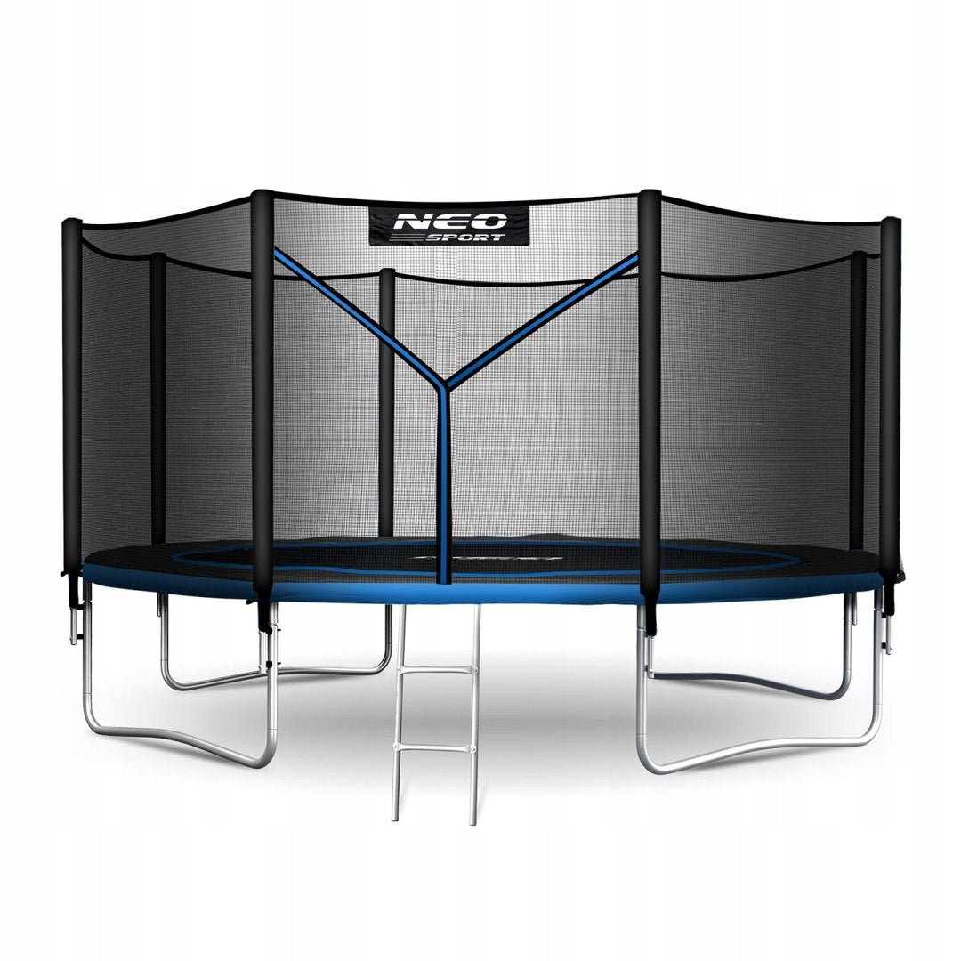 Garden trampoline 13ft/404cm with outdoor net and ladder Neo-Sport