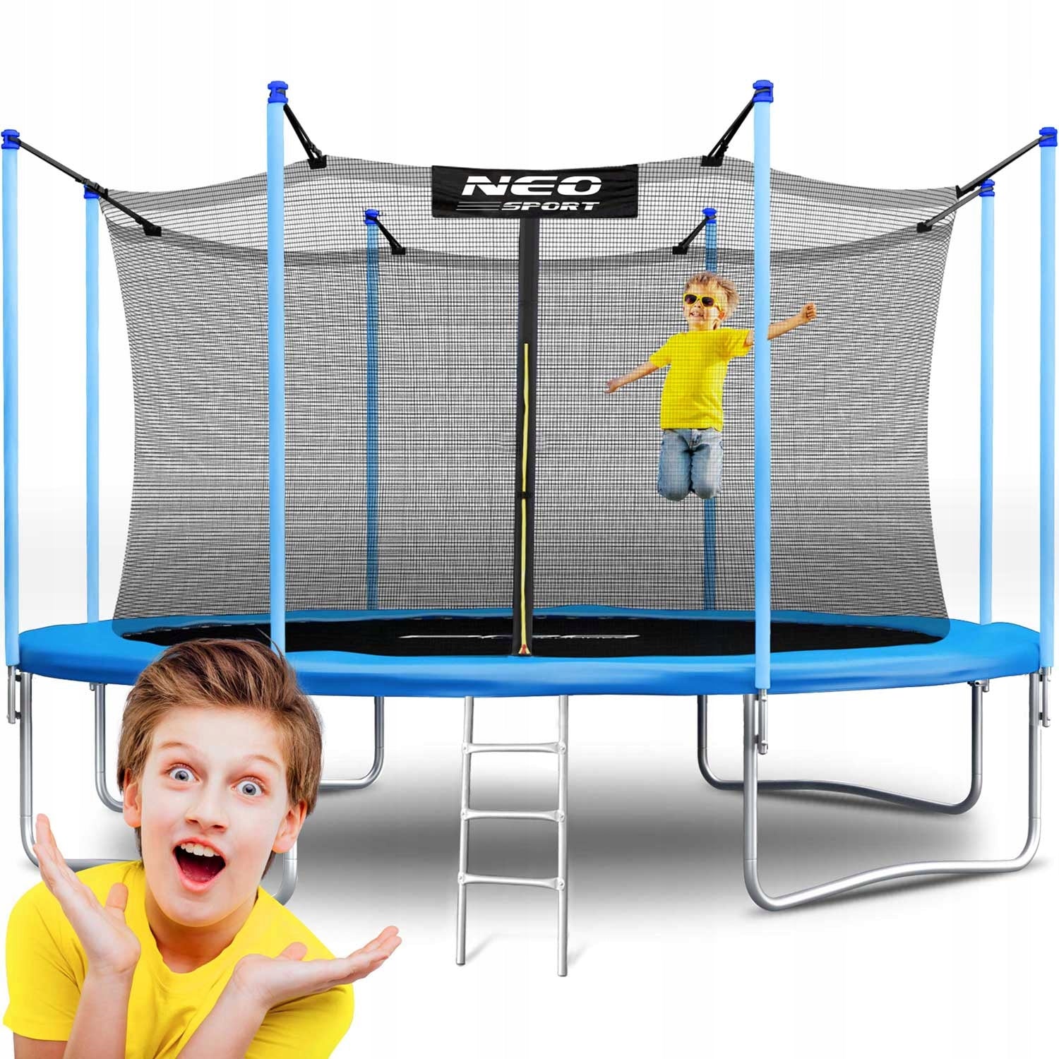 Garden trampoline 15ft/465cm with inner net and ladder NEO-SPORT Packaging status original