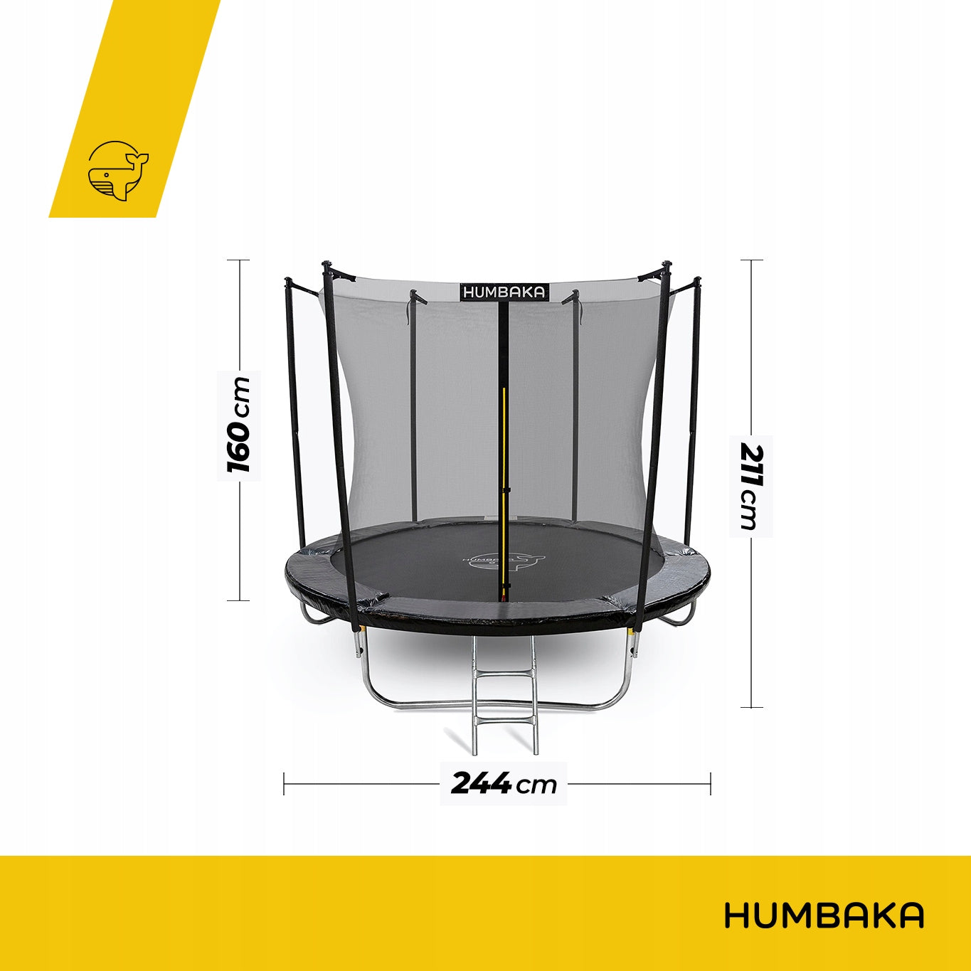 Garden trampoline HUMBAKA 244 cm Ladder Mesh Brand Humbaka