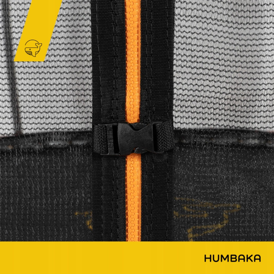 Garden trampoline HUMBAKA Super 312 cm net ladder orange 10 Ft Size (ft) 10 (304-312 cm)