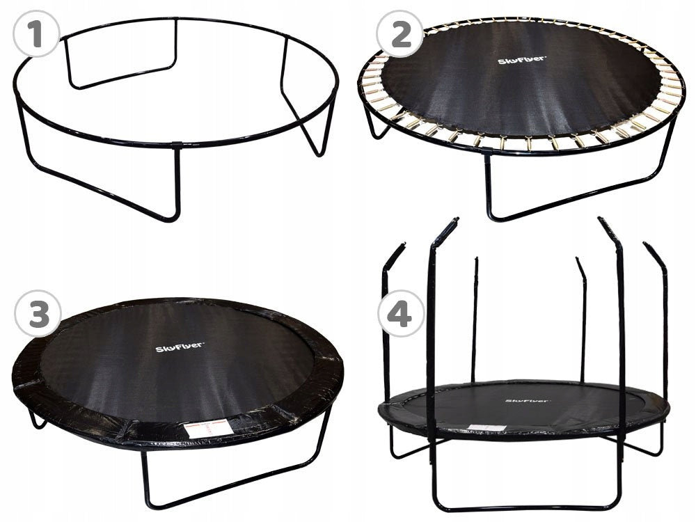 Garden trampoline SkyFlyer + ladder 8FT 244cm Kind with net