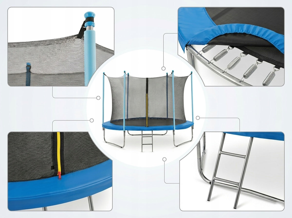 Garden trampoline Total Sport 244 cm 8FT with inner net + ladder Kind with net
