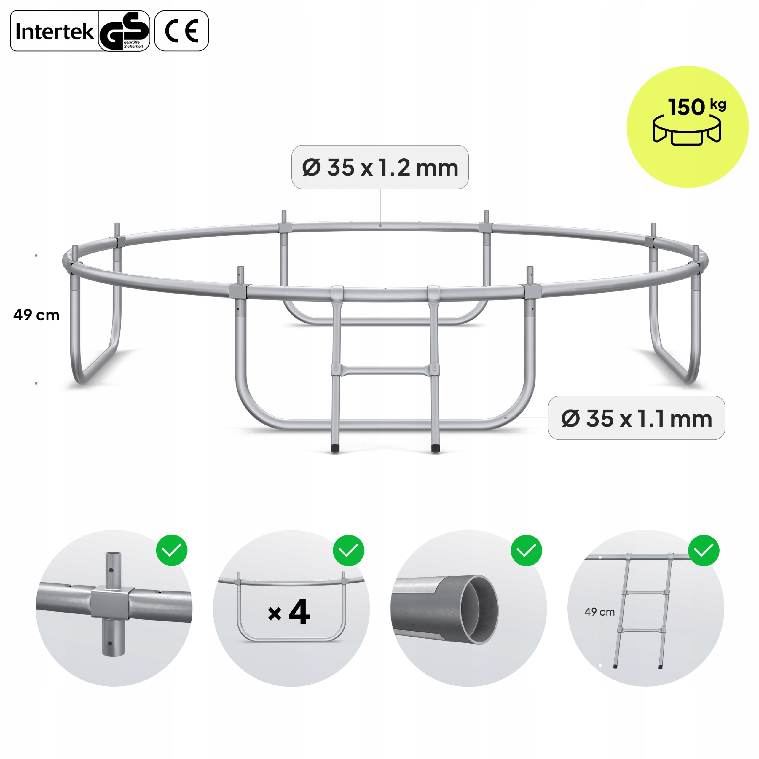 Garden trampoline with inner net for children 8FT 252cm - Zipro Manufacturer code 1592657