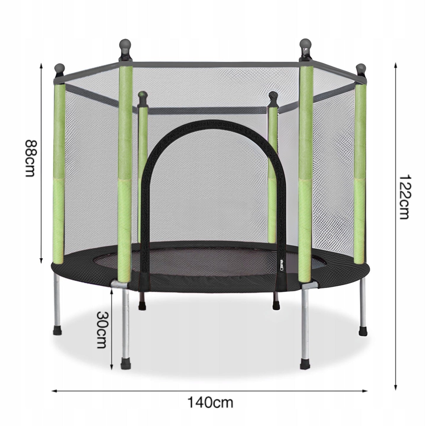 Garden trampoline with net 140 cm 150 kg for children 6+ Brand no brand
