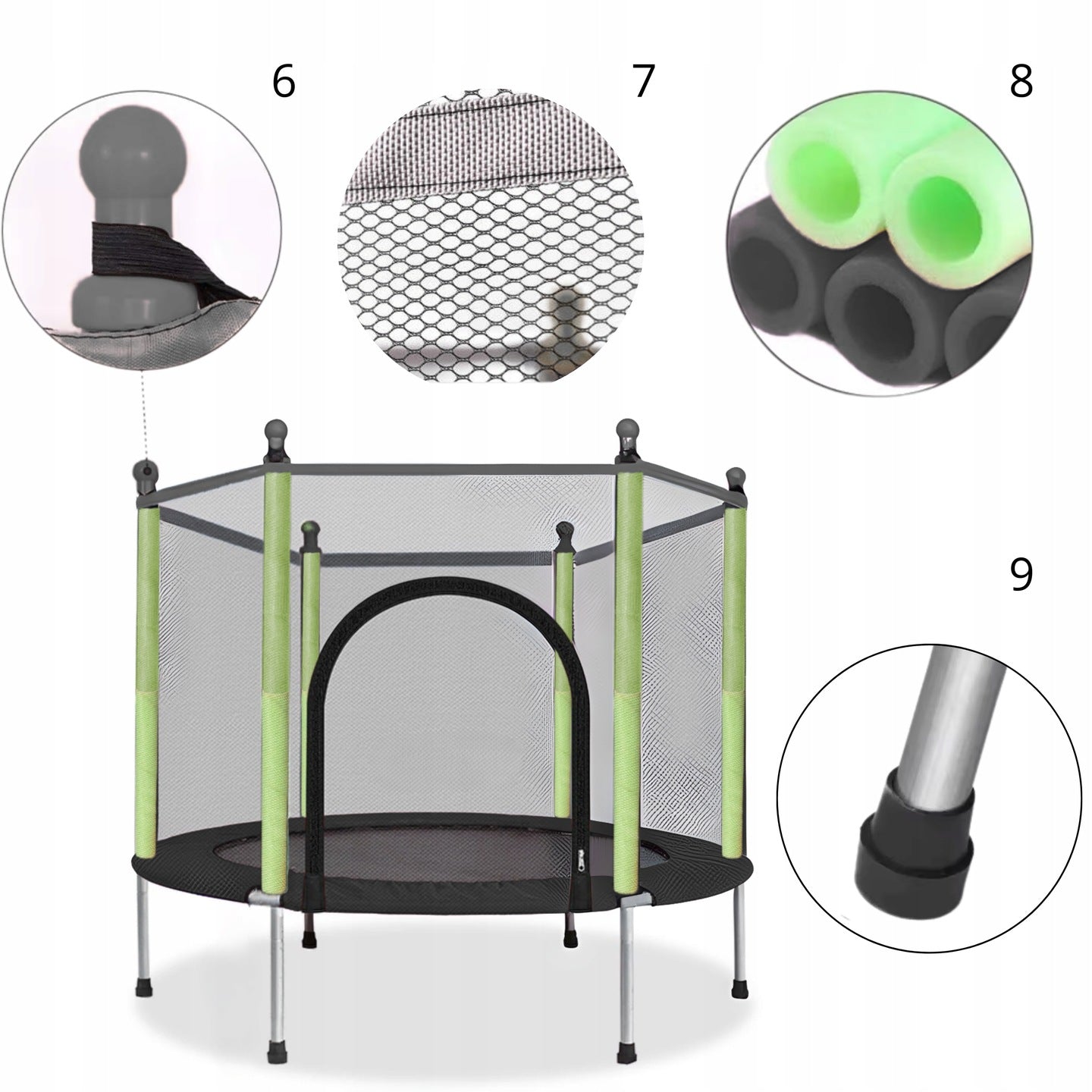 Garden trampoline with net 140 cm 150 kg for children 6+ Total height 122 cm