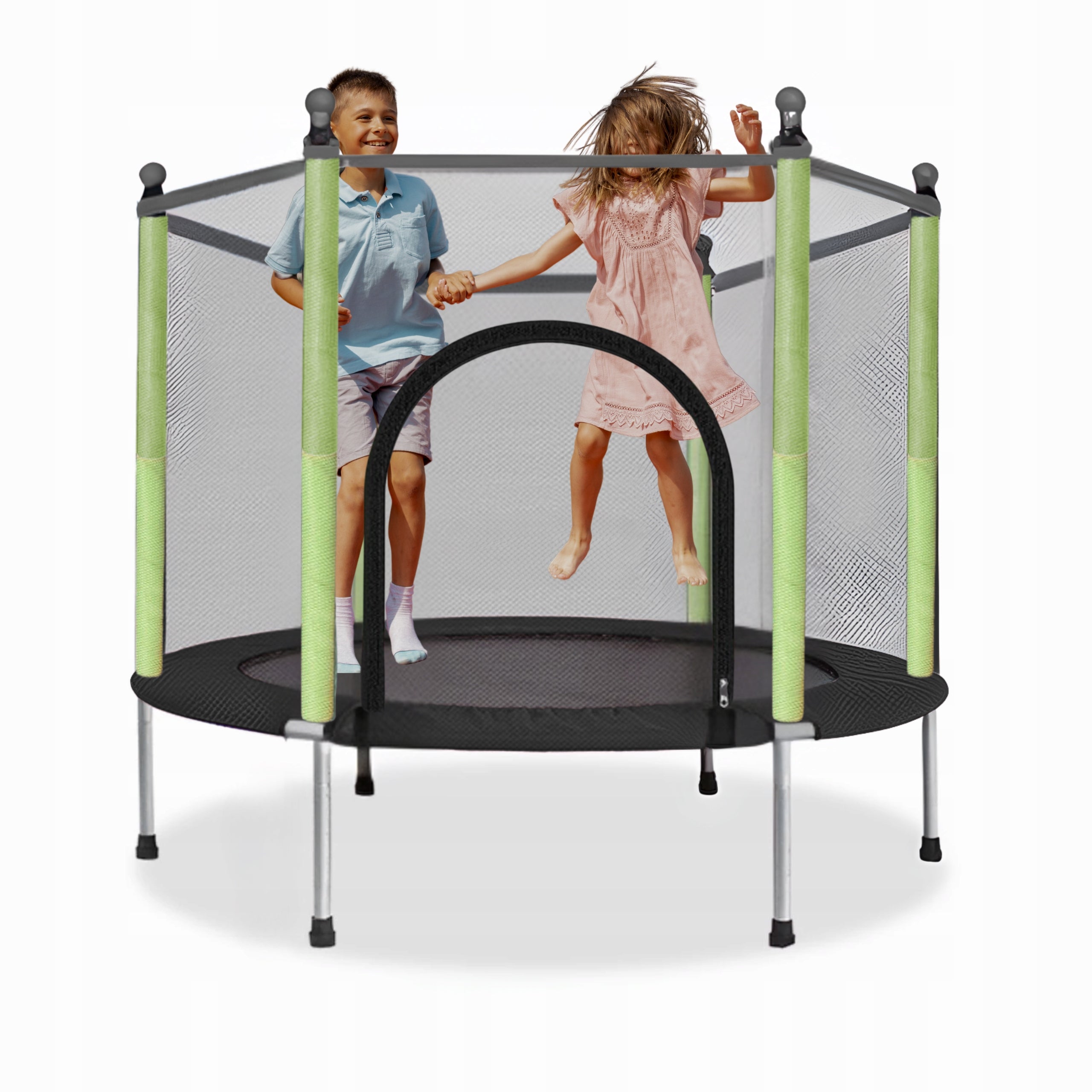 Garden trampoline with net 140 cm 150 kg for children 6+
