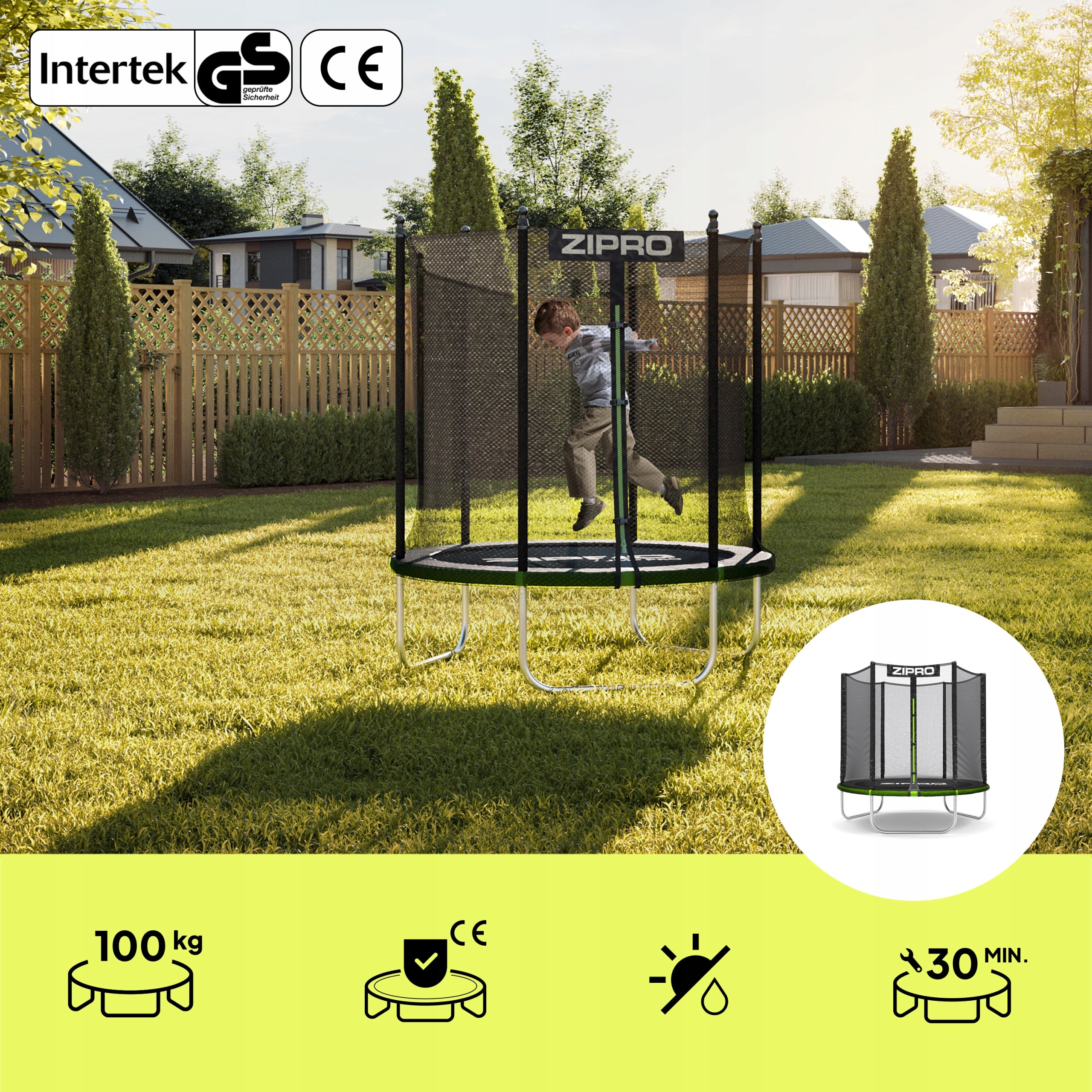 Garden trampoline with outdoor net for children 6FT 183cm - Zipro Manufacturer code 12578744