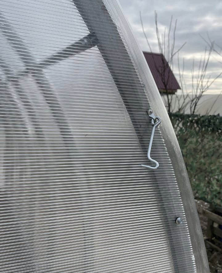 Garden tunnel greenhouse polycarbonate 4mm 3.5x8m p. 20x40mm 2025! Length 8 m