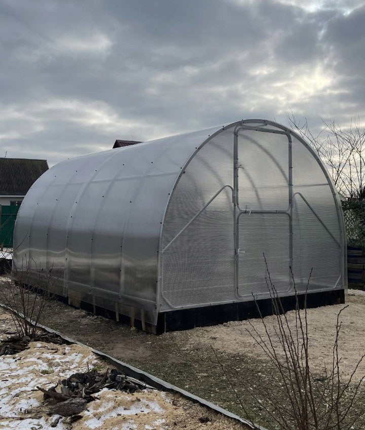 Garden tunnel greenhouse polycarbonate 4mm 3x8m profile 20x20mm Width 3 m