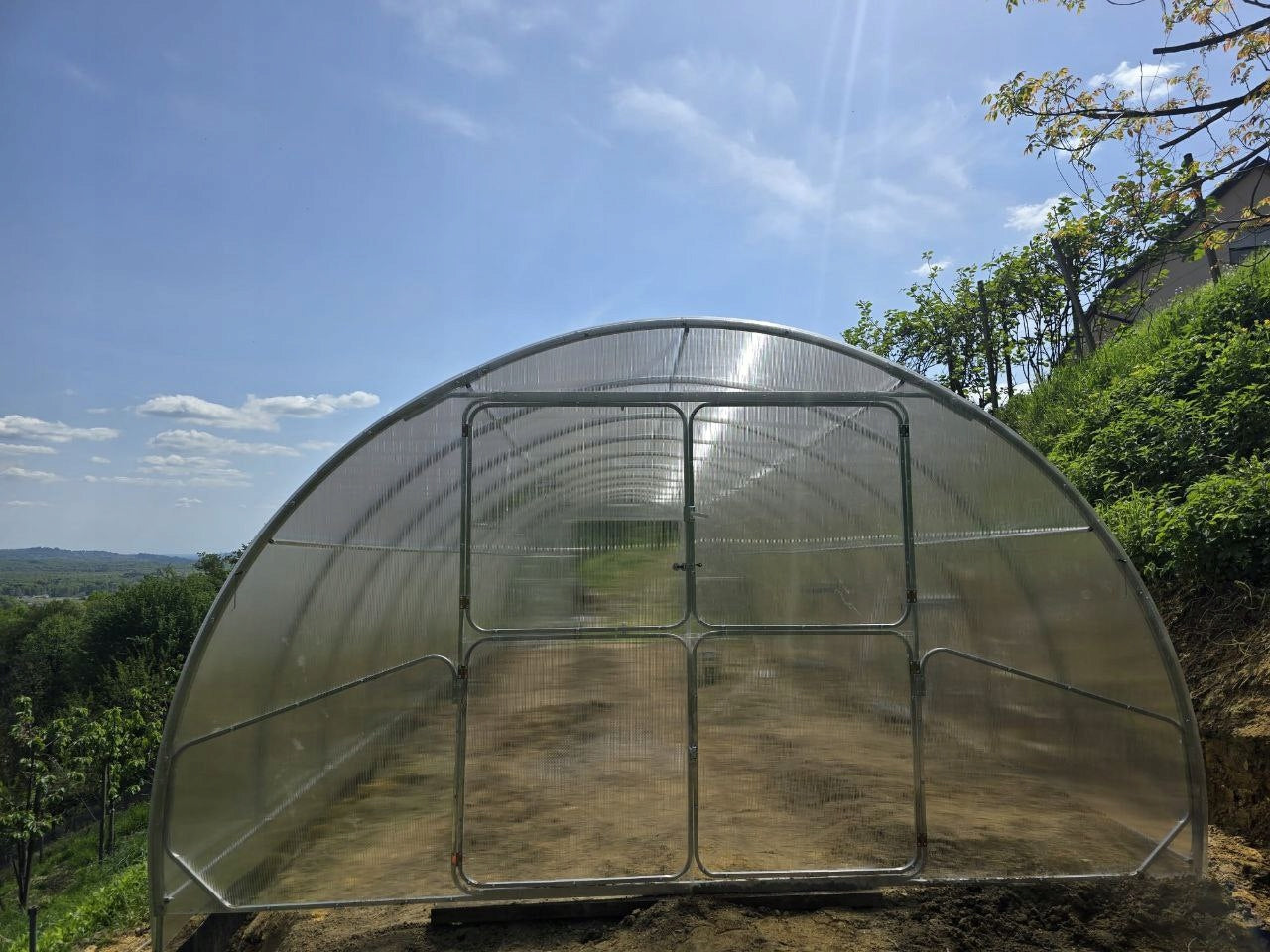 Garden tunnel greenhouse polycarbonate 6mm PROSTOR 4x6m profile 20x40mm Manufacturer Luna