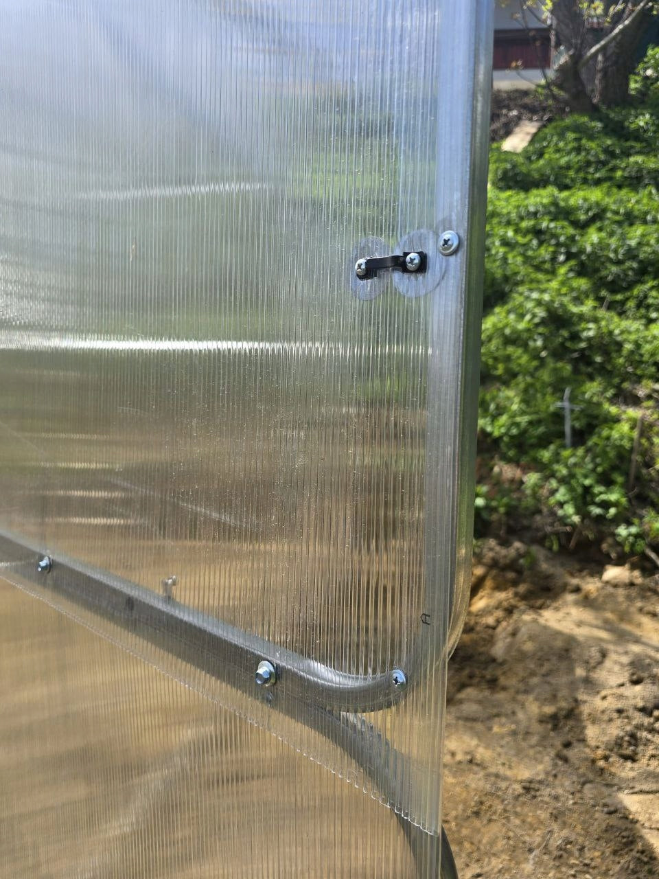 Garden tunnel greenhouse polycarbonate 6mm PROSTOR 4x6m profile 20x40mm Product height 210 cm