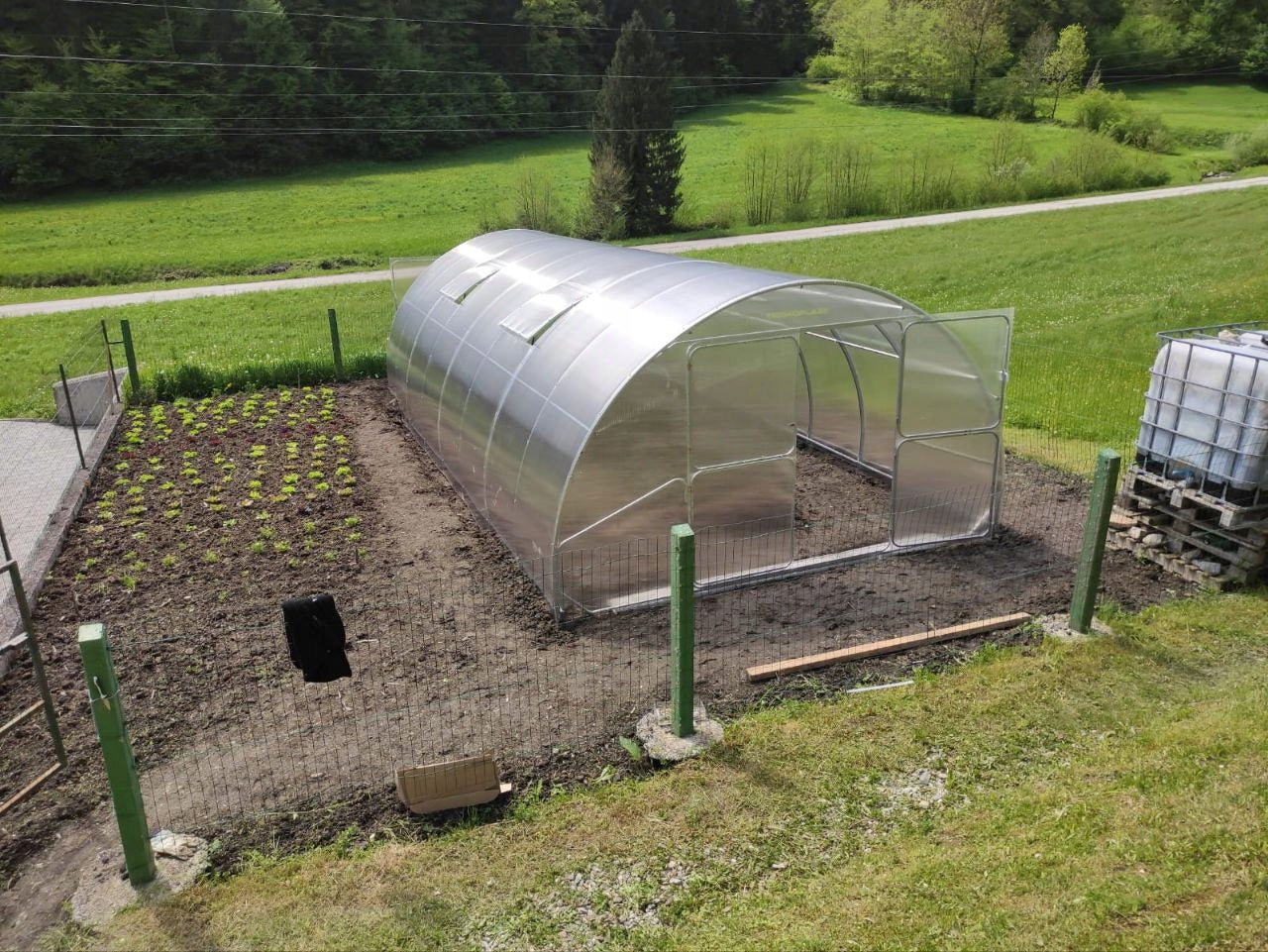 Garden tunnel greenhouse polycarbonate 6mm PROSTOR 4x6m profile 20x40mm