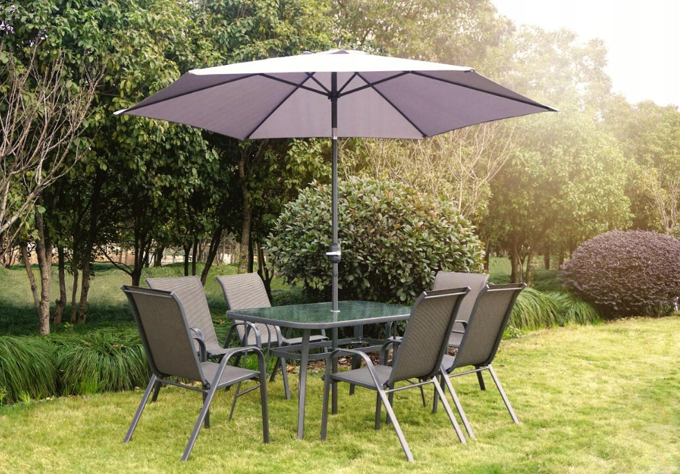 Garden umbrella FLORIDA graphite 3 meters in diameter Manufacturer Galicja