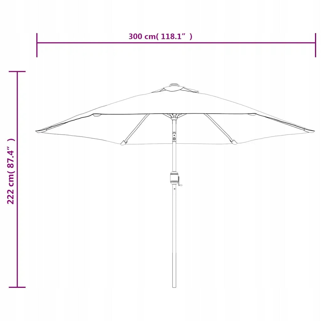 Garden umbrella, green, 3 m Kind classic
