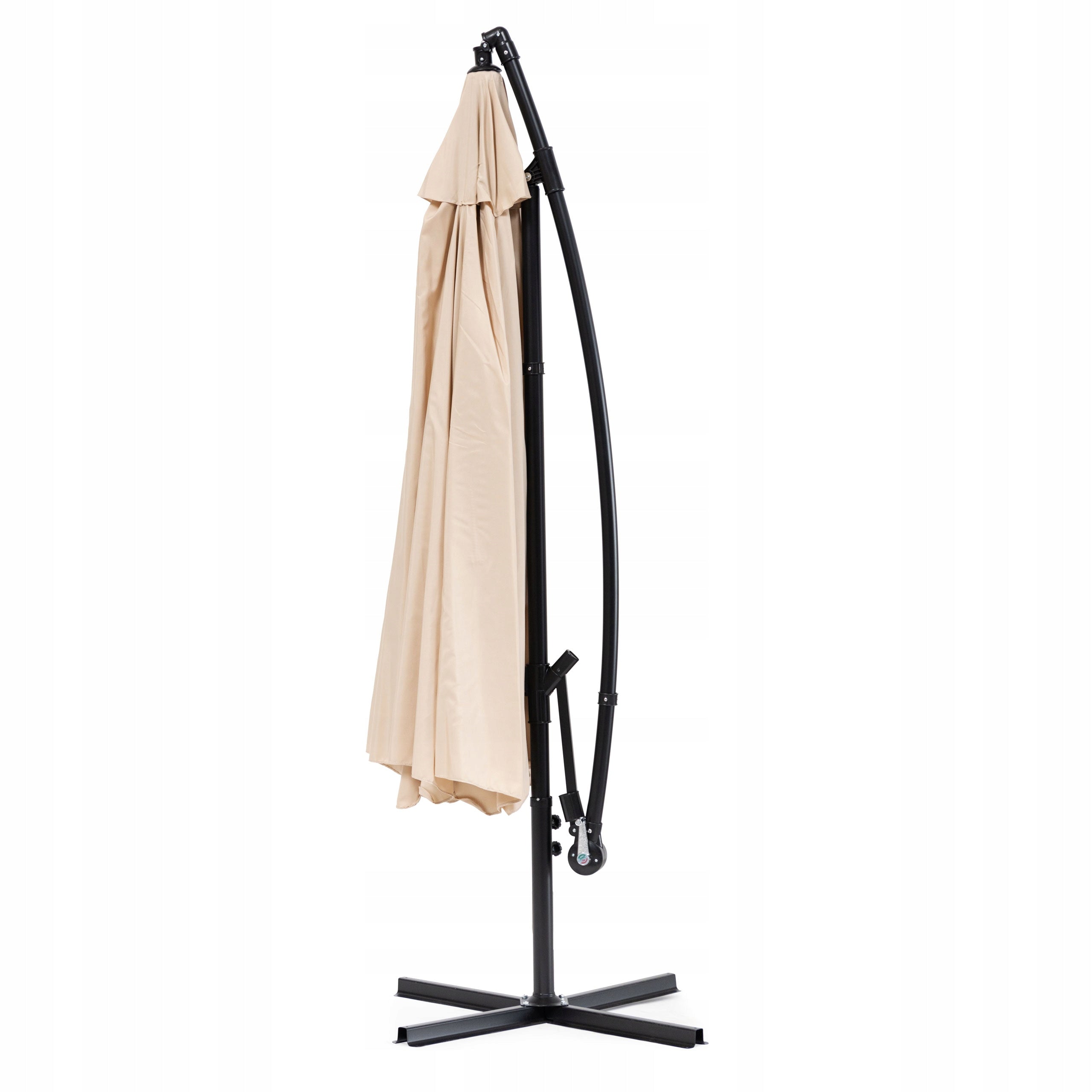 Garden umbrella large on boom folding 3,5 m beige MultiGarden Diameter/width 350 cm