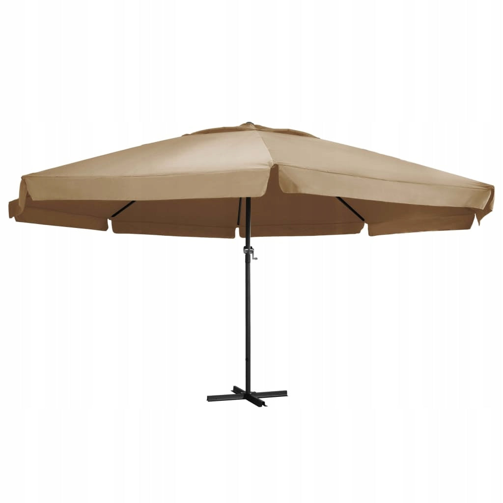 Garden umbrella on aluminium post, 600 cm, taupe Product height 100 cm