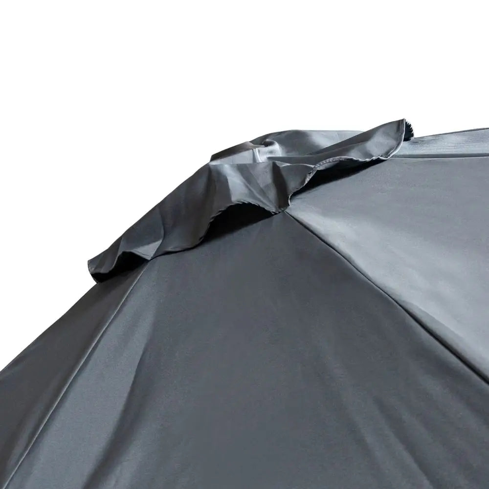 Garden umbrella on boom ROMA 300 cm anthracite Large folding Manufacturer Mirpol