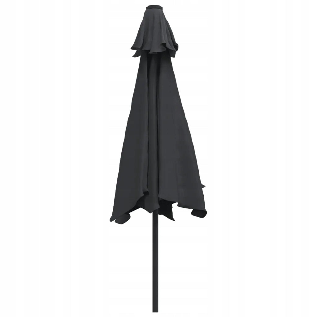 Garden umbrella on metal post, 300 cm, black Diameter/width 300 cm