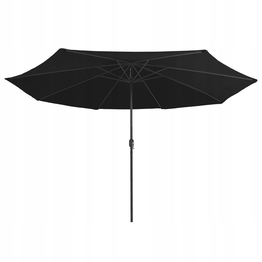 Garden umbrella on metal post, 390 cm, black Manufacturer VidaXL
