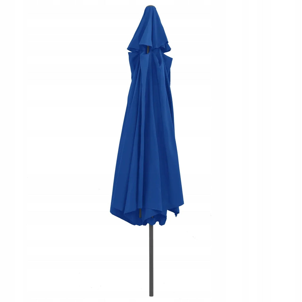Garden umbrella on metal post, 390 cm, blue Diameter/width 400 cm