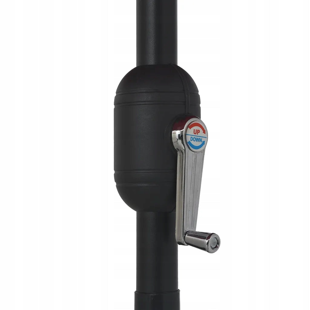 Garden umbrella on metal post, 390 cm, blue Product height 267 cm