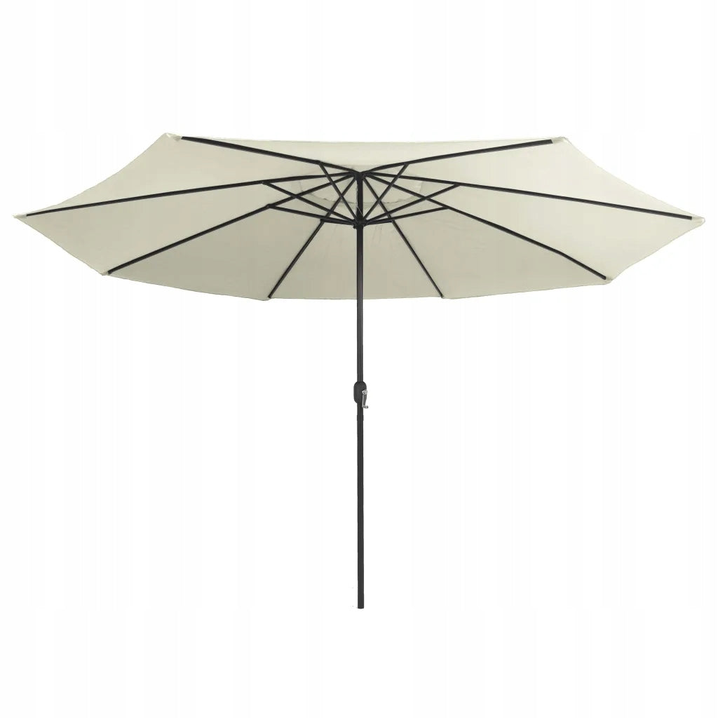 Garden umbrella on metal post, 390 cm, sand Diameter/width 400 cm