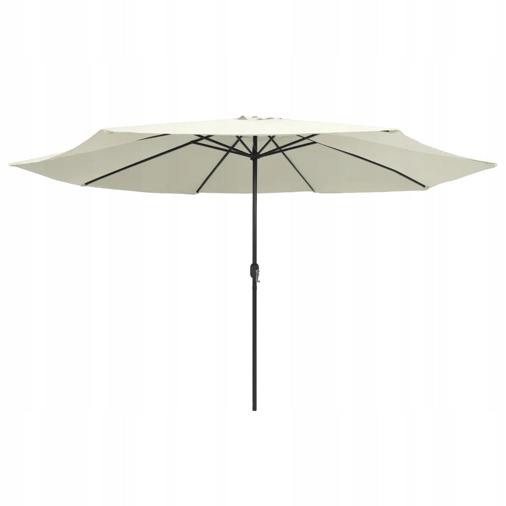 Garden umbrella on metal post, 390 cm, sand Manufacturer VidaXL