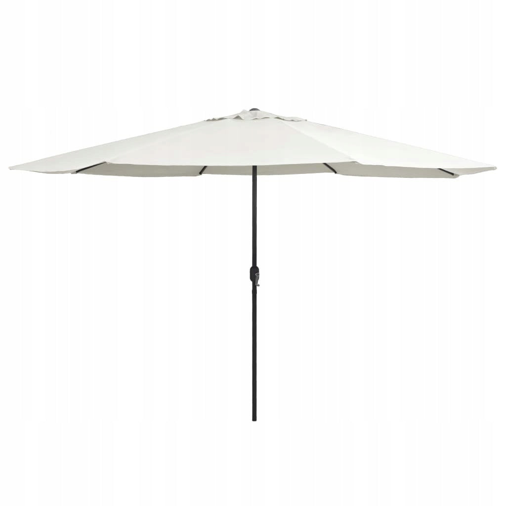 Garden umbrella on metal post, 390 cm, sand Product height 267 cm
