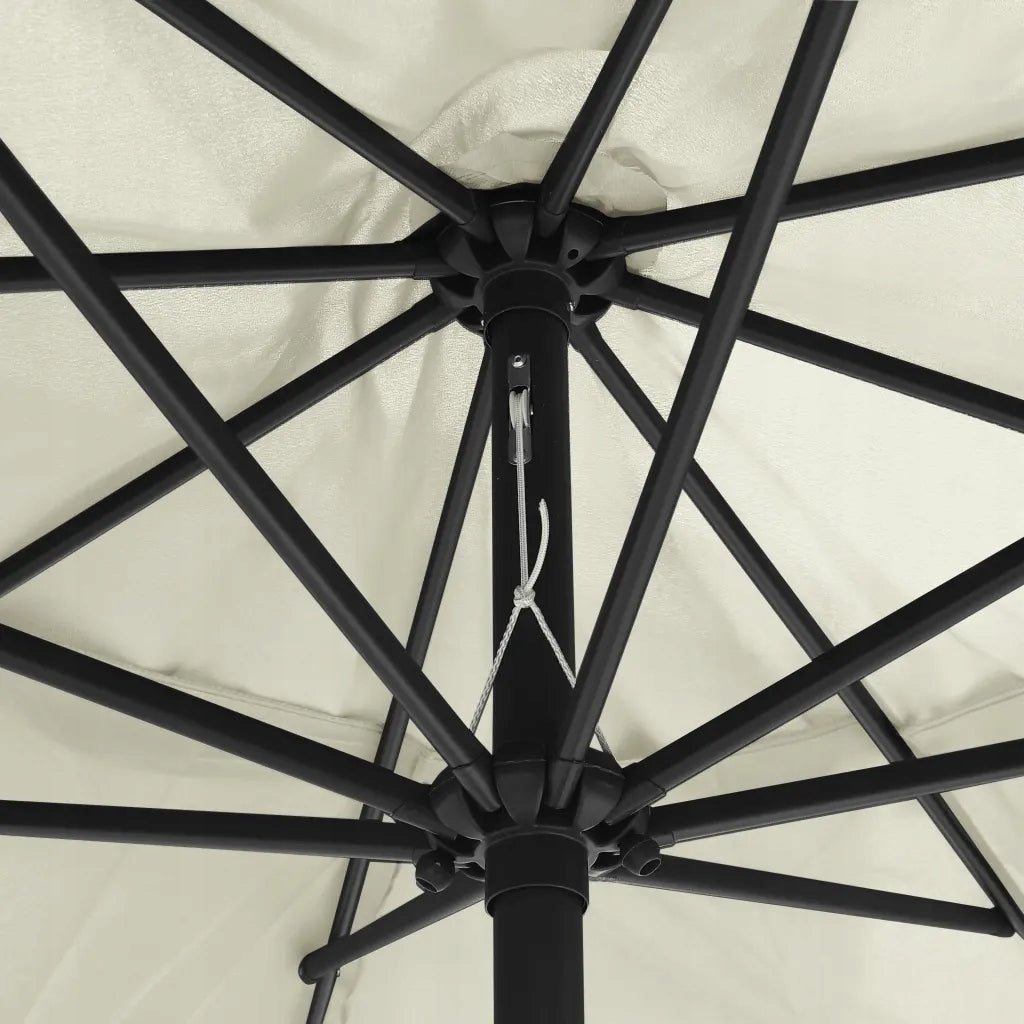 Garden umbrella on metal post, 390 cm, sand Product weight with unit packaging 8.63 kg