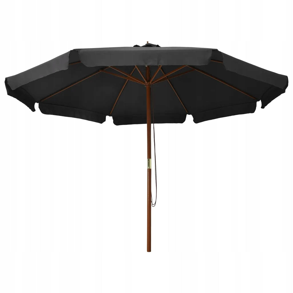 Garden umbrella on wooden post, 350 cm, an Color other