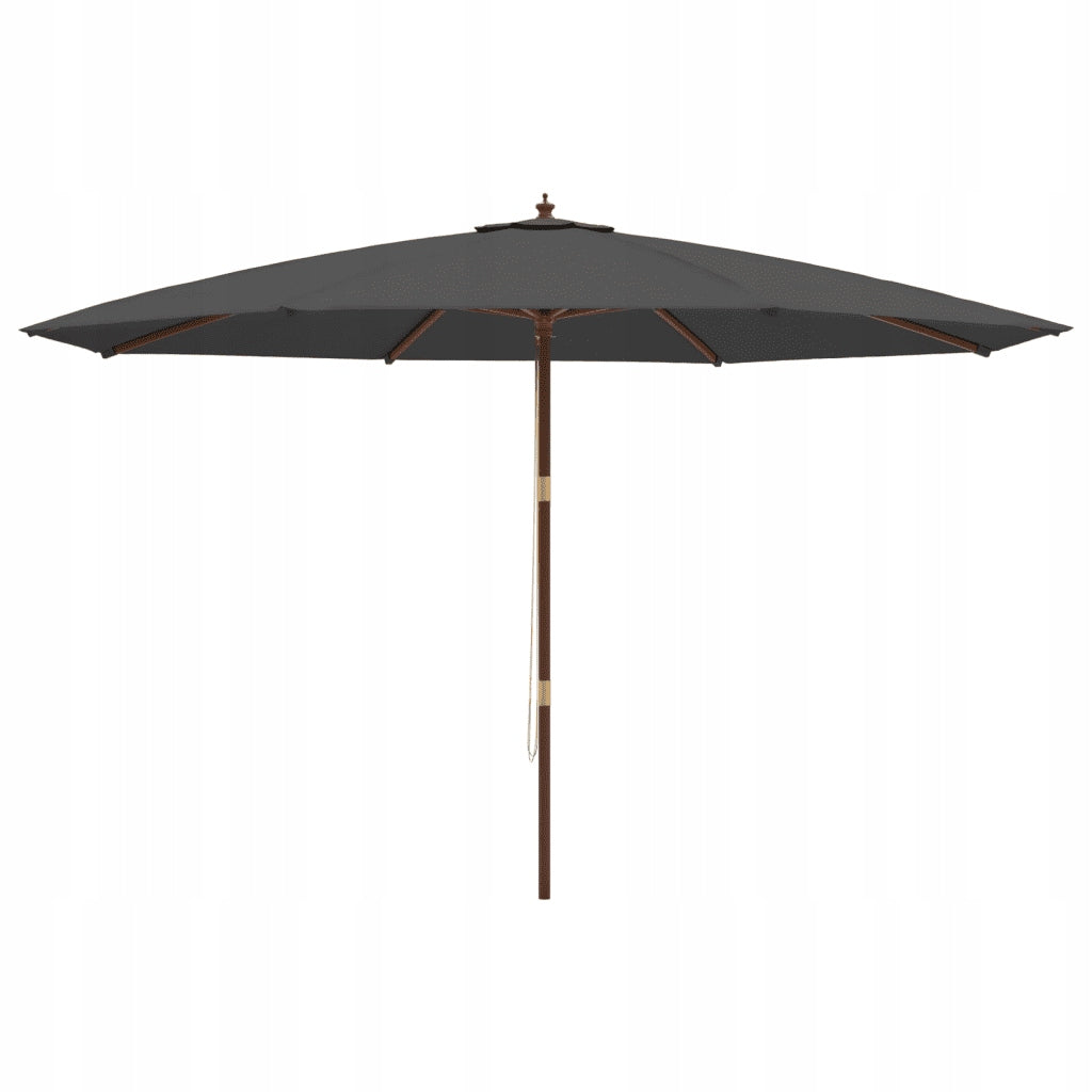 Garden umbrella on wooden post, anthracite Diameter/width 1 cm