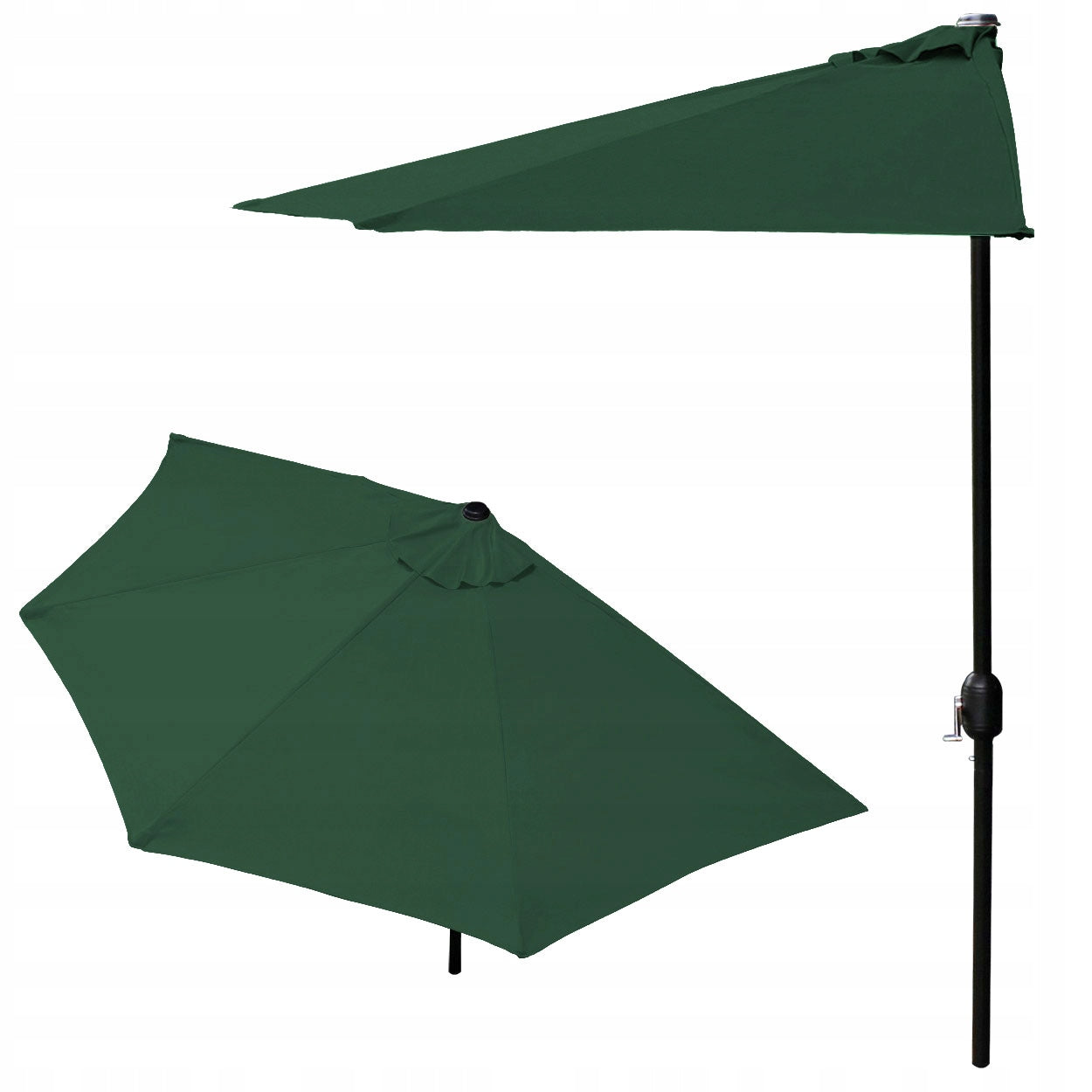 Garden umbrella semi-umbrella wall for terrace 2,7 m green MultiGarden
