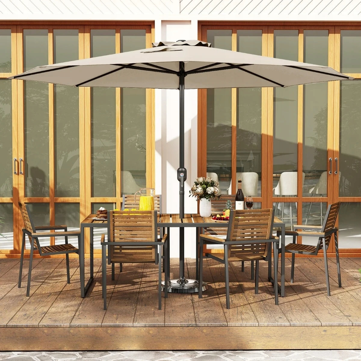 Garden umbrella with crank Patio umbrella 350 cm Manufacturer code NP12131BE