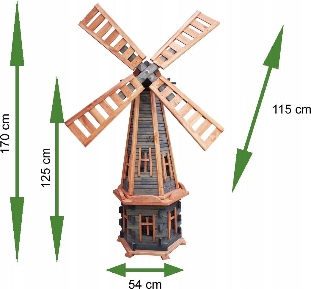 Garden windmill with LED illumination 170cm anthracite Manufacturer no brand