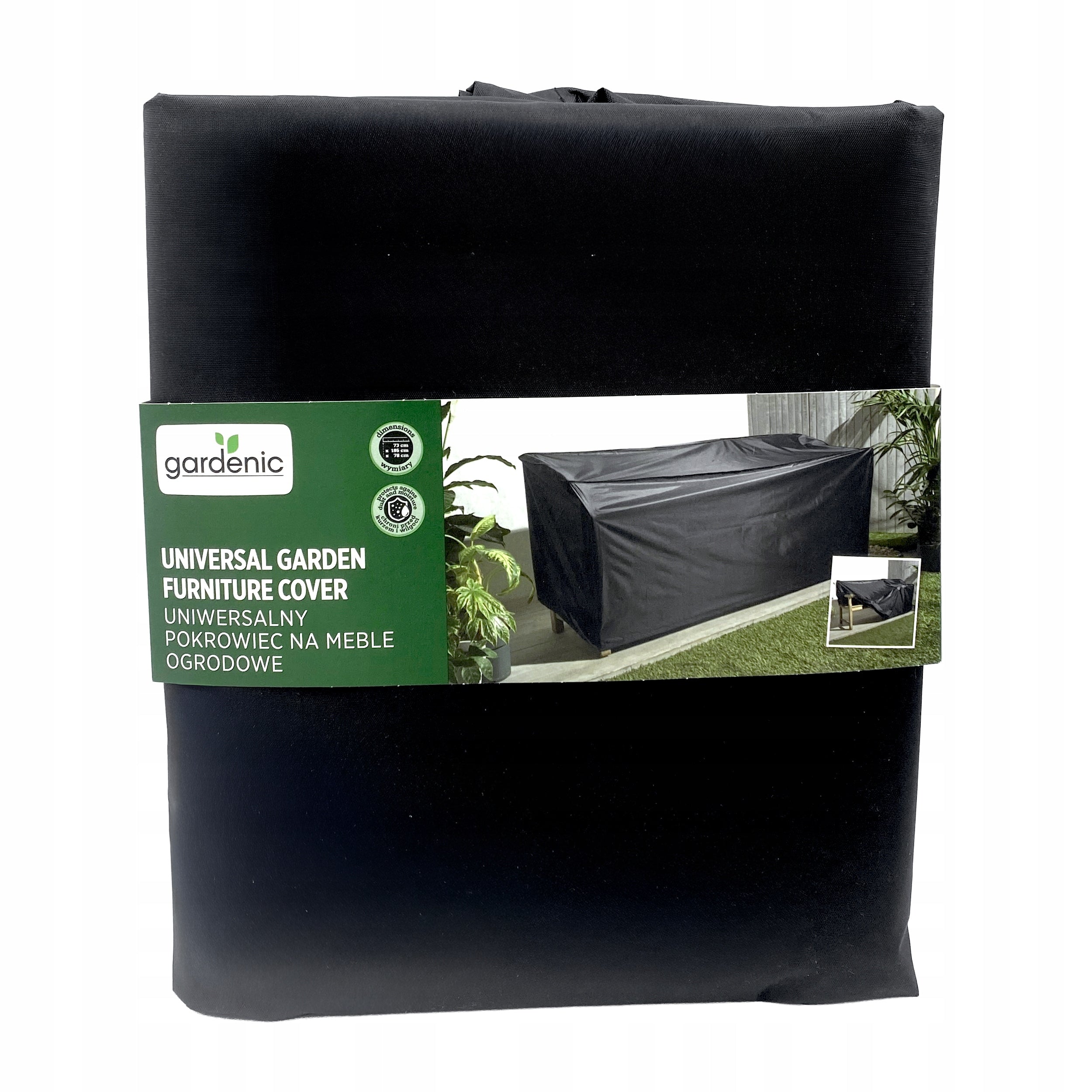 Gardenic Universal Cover with Ribbon for Garden Furniture Black