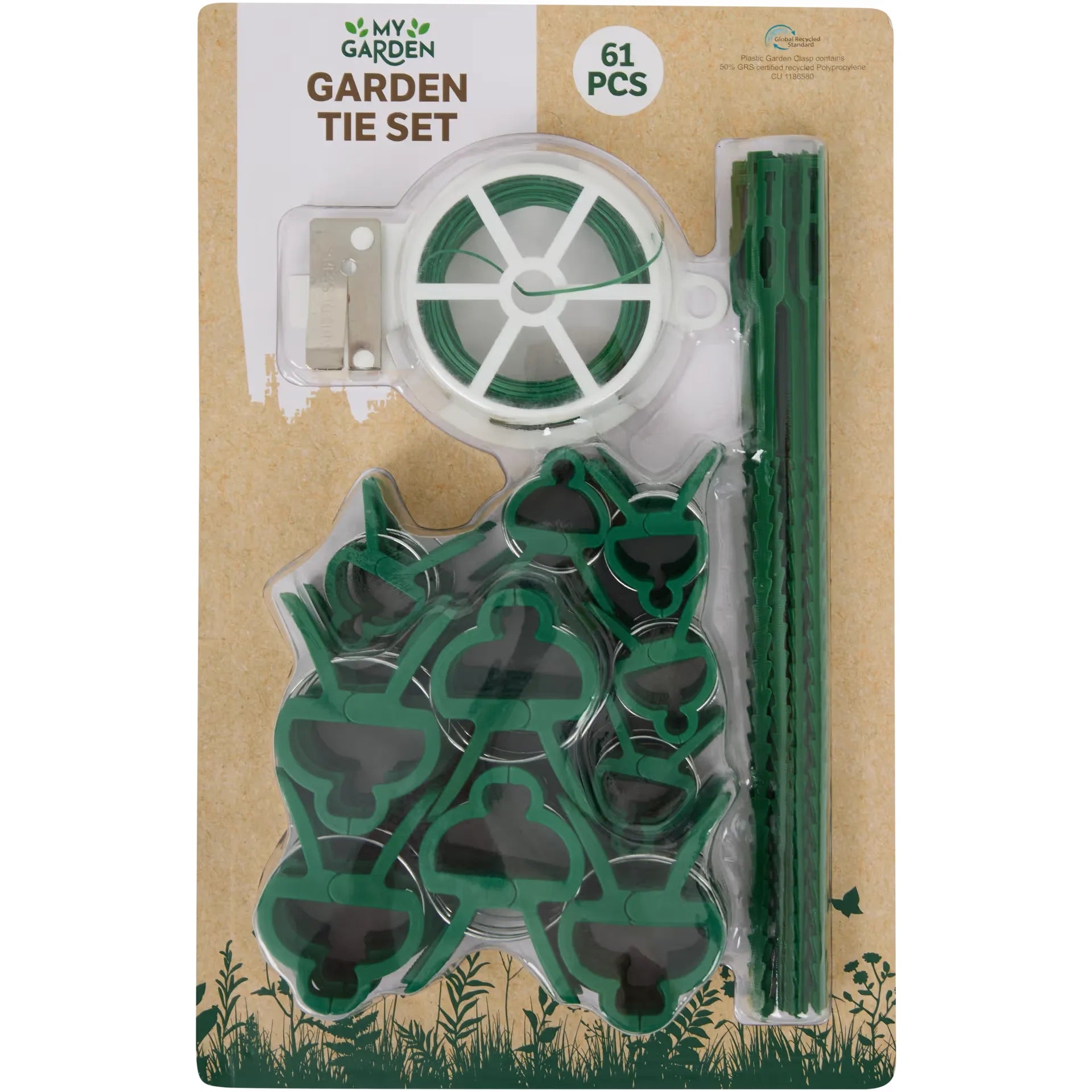 Gardening Set for Plant Tiling – Clips Bands and Flexible Wire Packaging status original