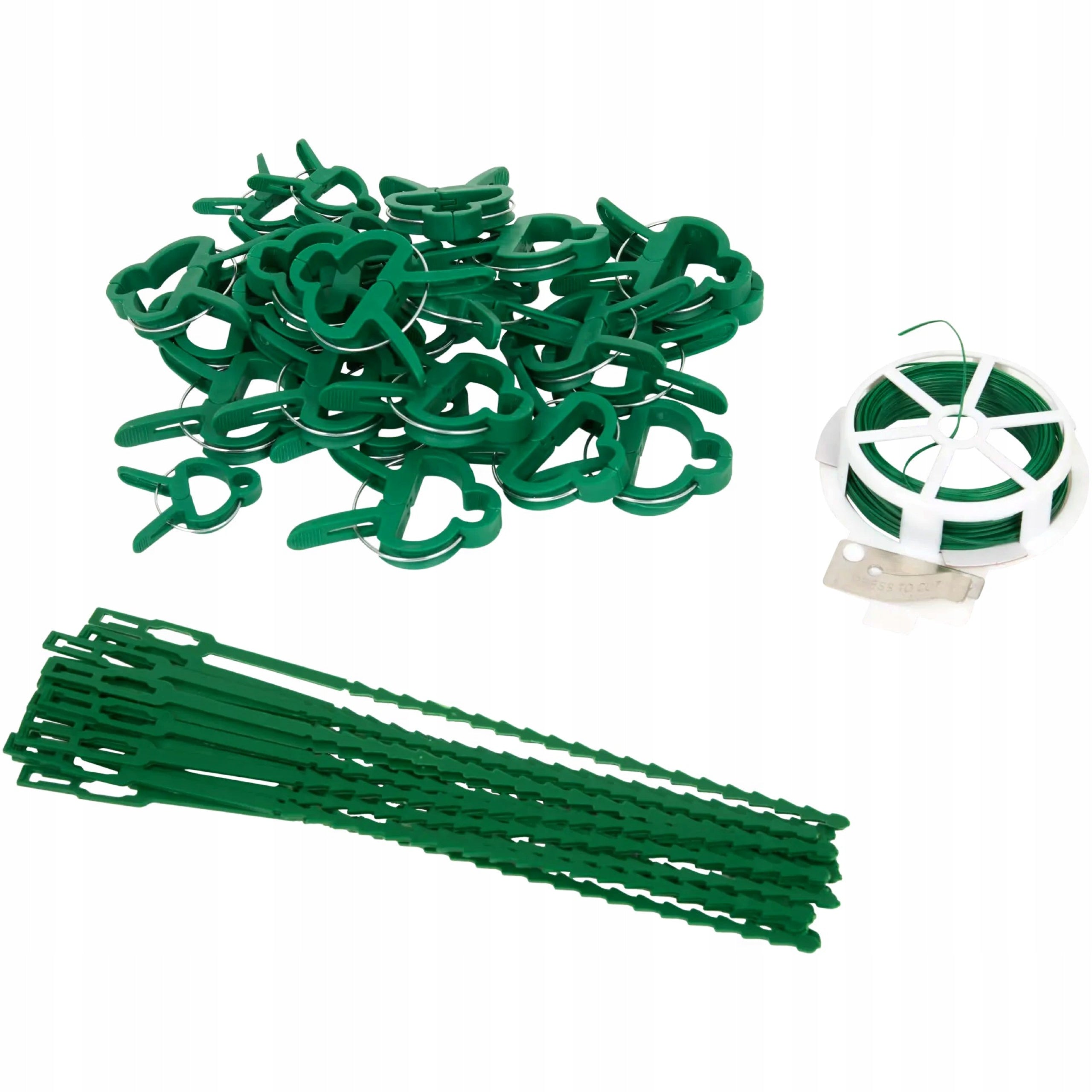 Gardening Set for Plant Tiling – Clips Bands and Flexible Wire