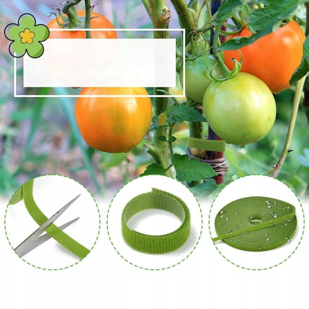 Gardening Tape with Velcro for Plant Attachment 50m (2x25m) + 30 Clips Brand no brand