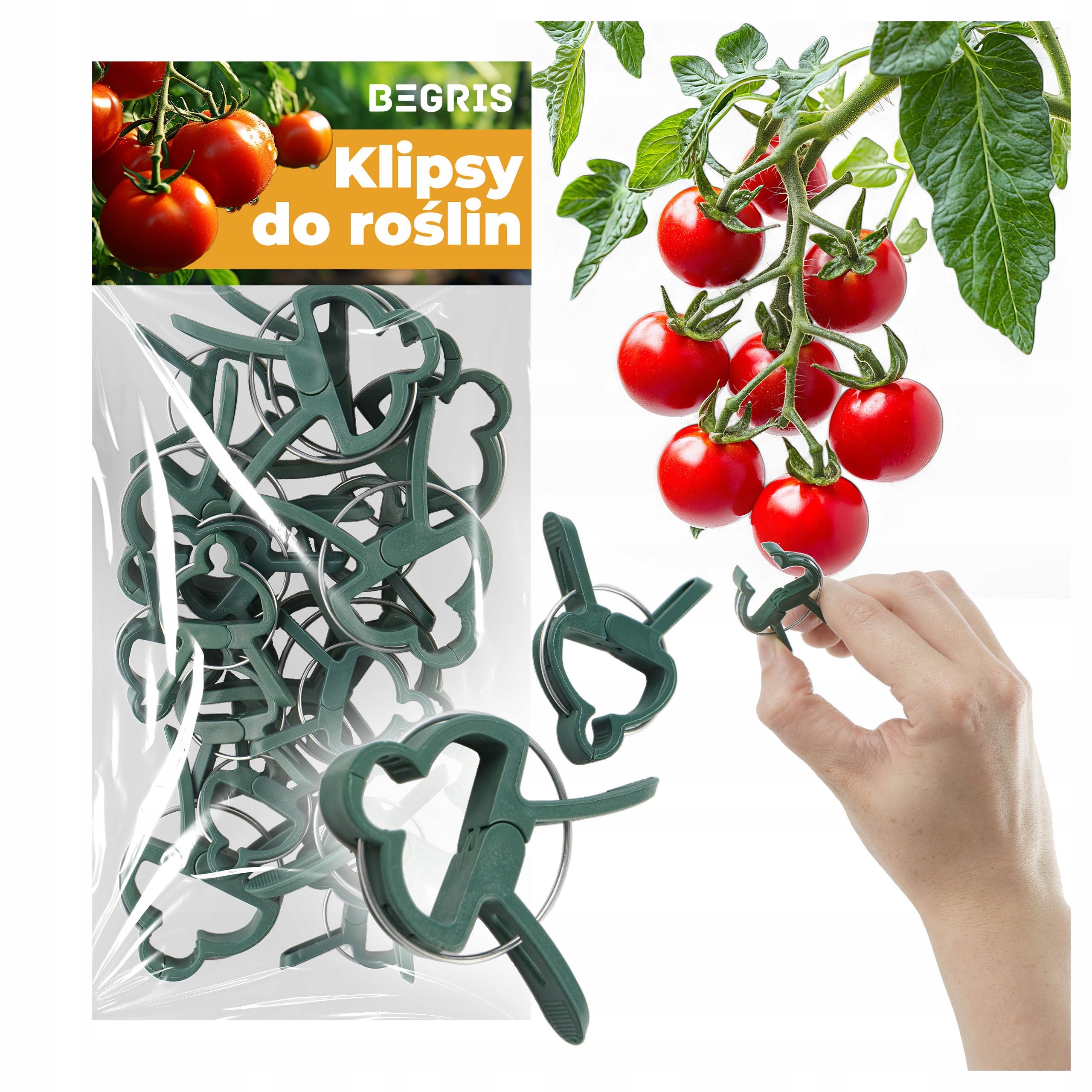 Gardening clips for tomatoes 20 pcs 2 sizes of shoot stem clasp