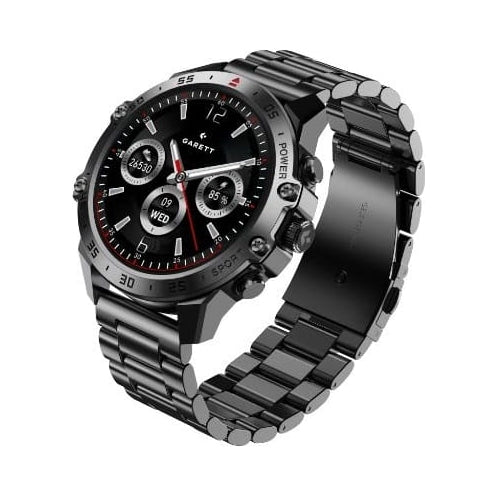 Garett V14 Black Steel Smartwatch Bluetooth Talk IP68 Sport