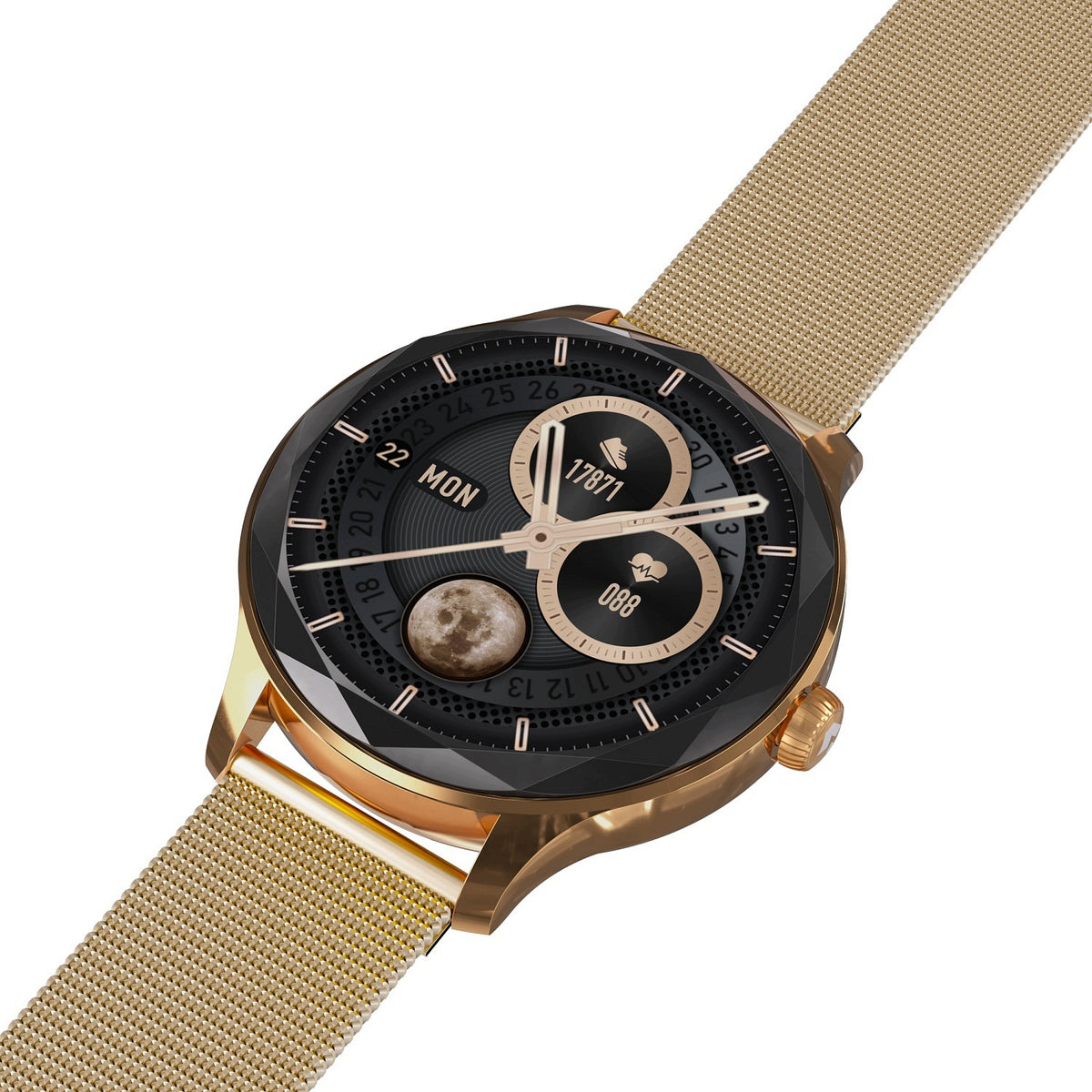 Garett Viva Gold Chytré hodinky s ocelovým řemínkem Brand Garett