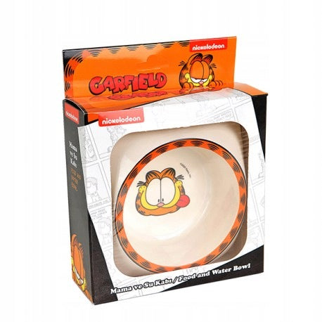 Garfield, melamine cat bowl, white/grey Packaging status original