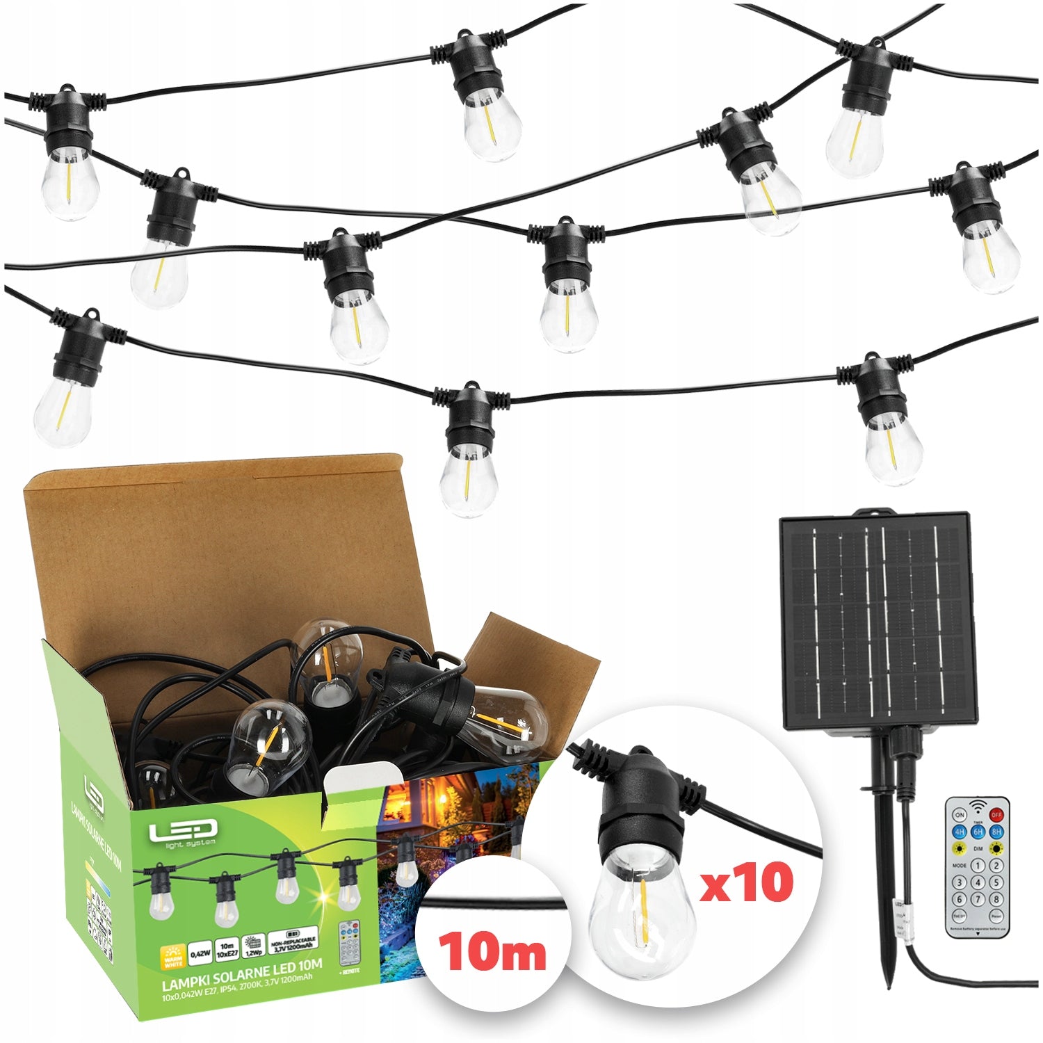 Garland Solar LED STARLIGHT NEO 10m 10x0,042W E27