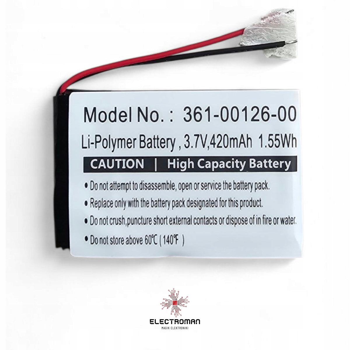 Garmin 361-00126-00 Li-Polymer 420mAh Fenix 6X/Tactix Delta Battery