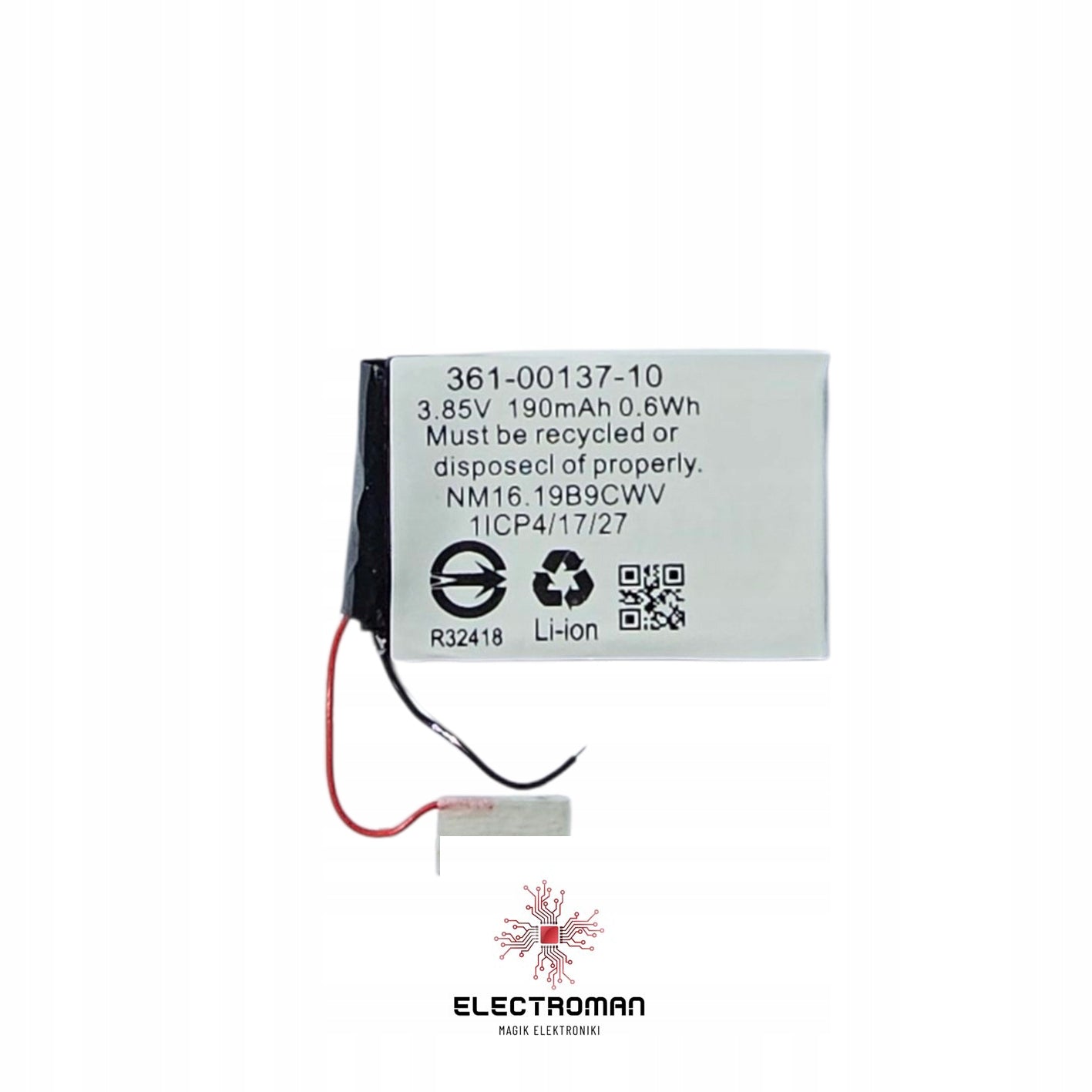Garmin 361-00137-10 Li-Ion 3.85V 190mAh Venu 2S/255S/7S Battery Packaging status original