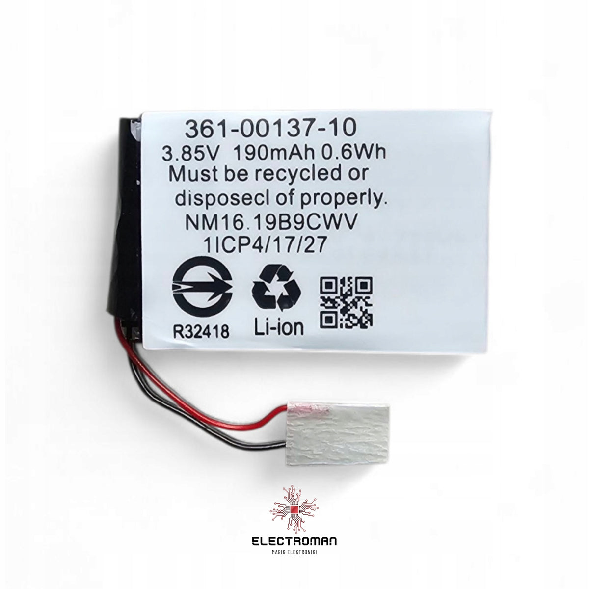Garmin 361-00137-10 Li-Ion 3.85V 190mAh Venu 2S/255S/7S Battery