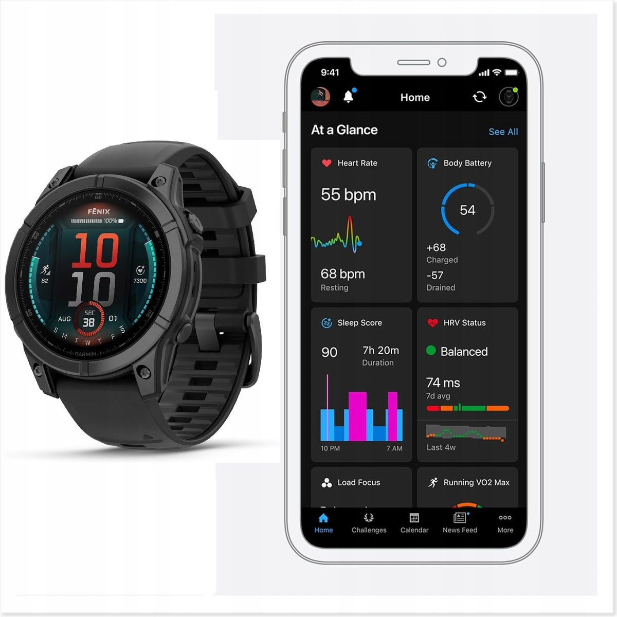 Garmin Fenix E AMOLED 47mm Slate Multifunctional TOPO Sports Watch
